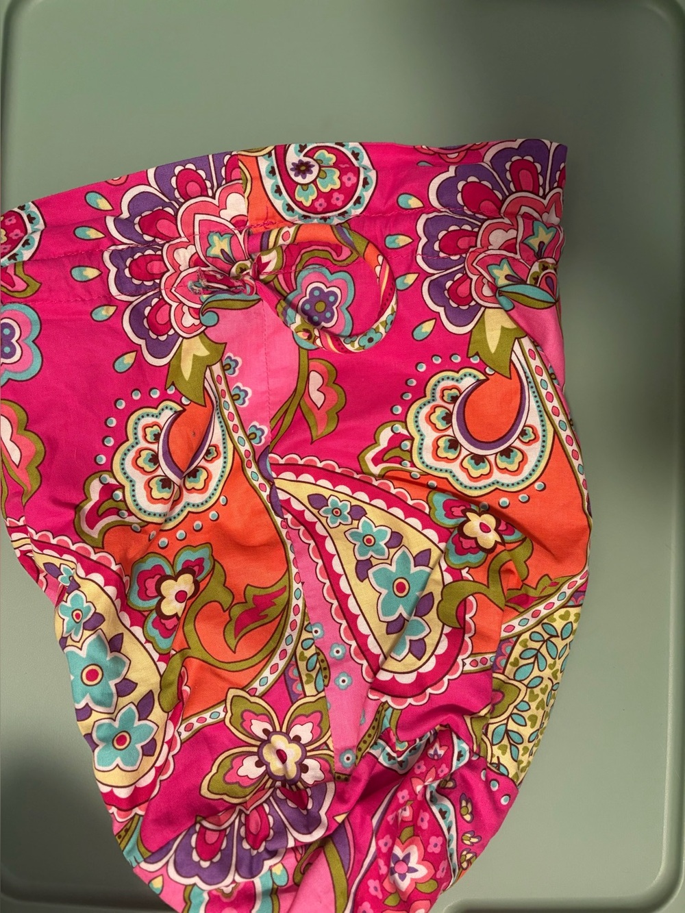 Vera Bradley Sherbet Ditty Bag Pink Paisley Drawstring Swim Travel Bag Retired